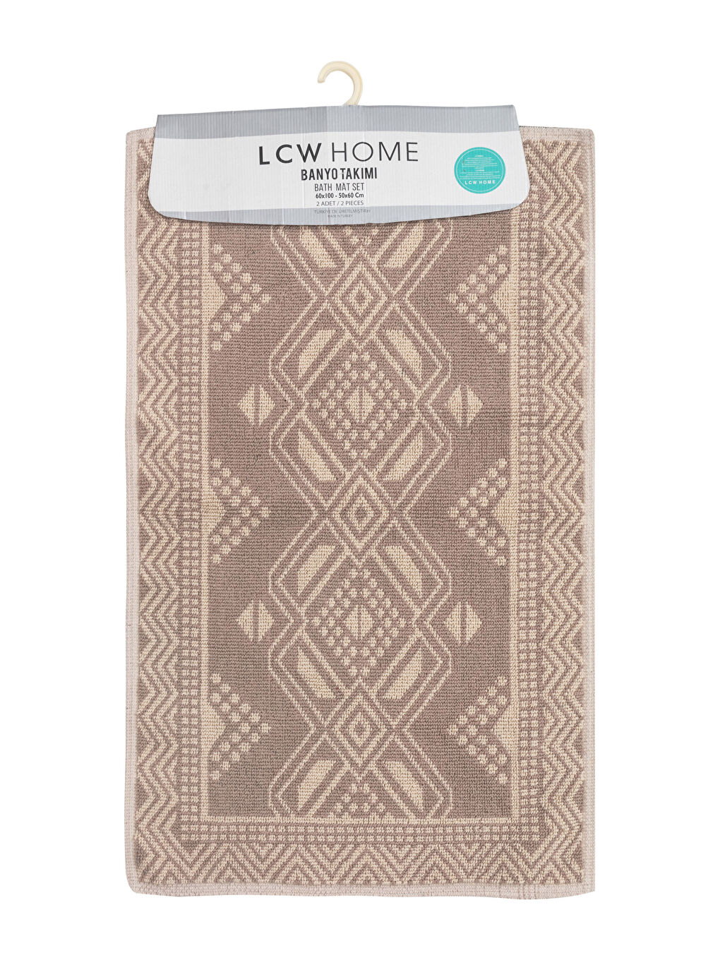 Cotton Patterned Bath Mat 2 Pieces -S2FC39Z8-LRA
