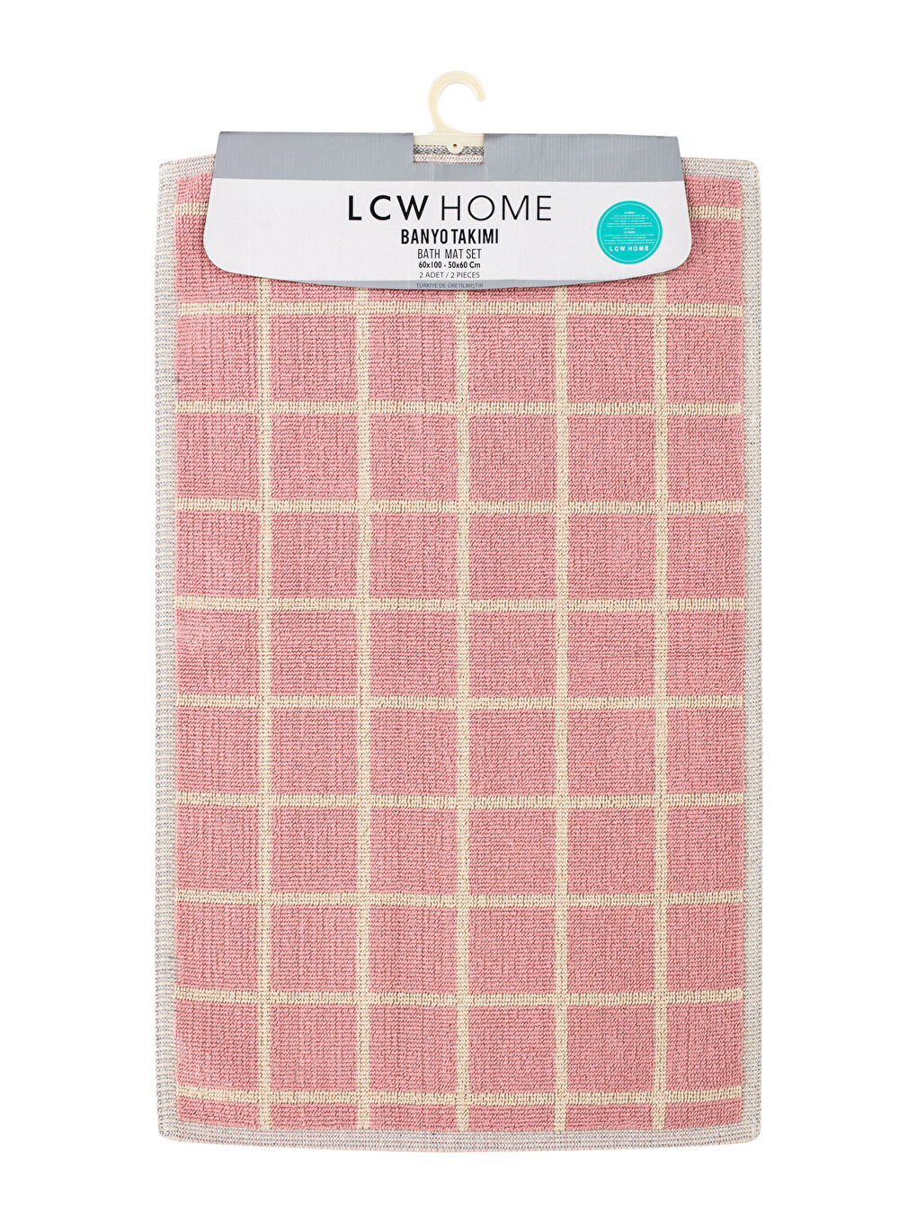 Cotton Geometric Patterned Bath Mat 2 Pack -S2FC50Z8-LT4