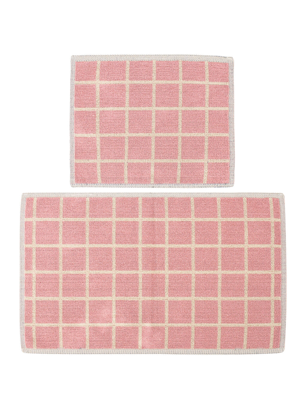 Cotton Geometric Patterned Bath Mat 2 Pack -S2FC50Z8-LT4