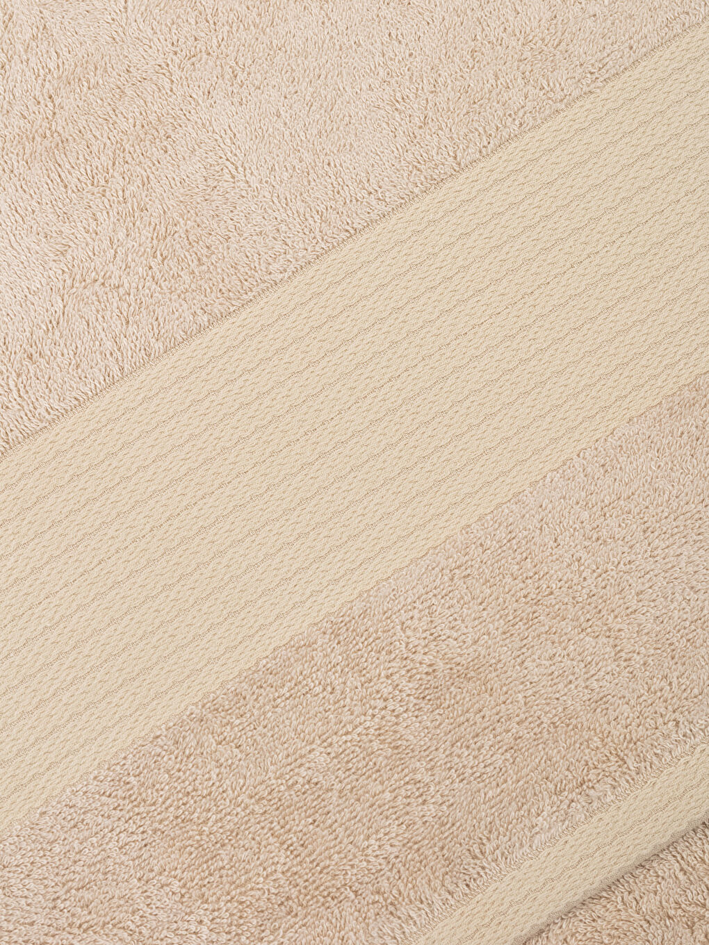 Bej Düz Bambu Banyo Havlusu 70x140-2