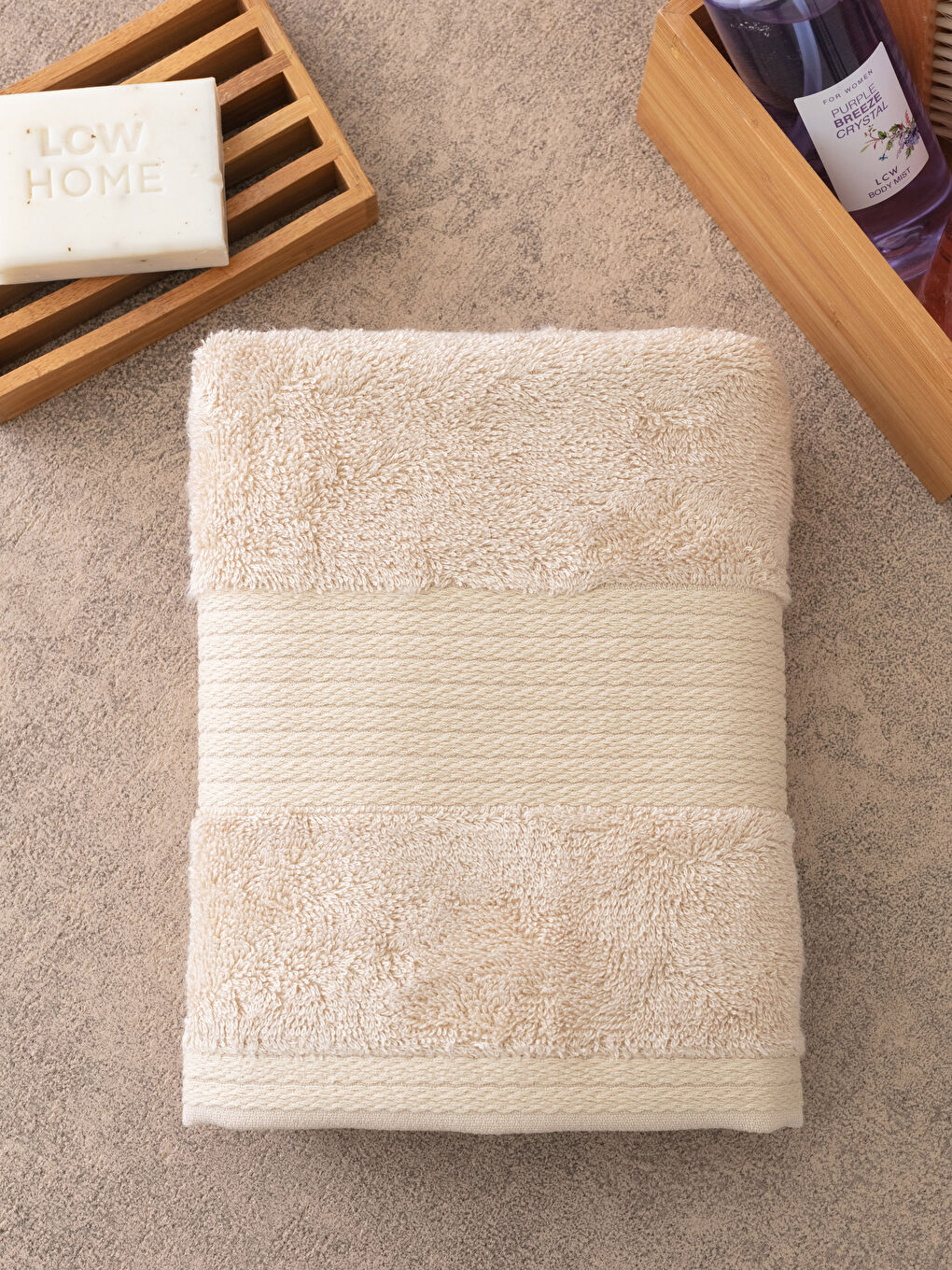 Serviette De Toilette Unie En Bambou 50x80 Cm-1