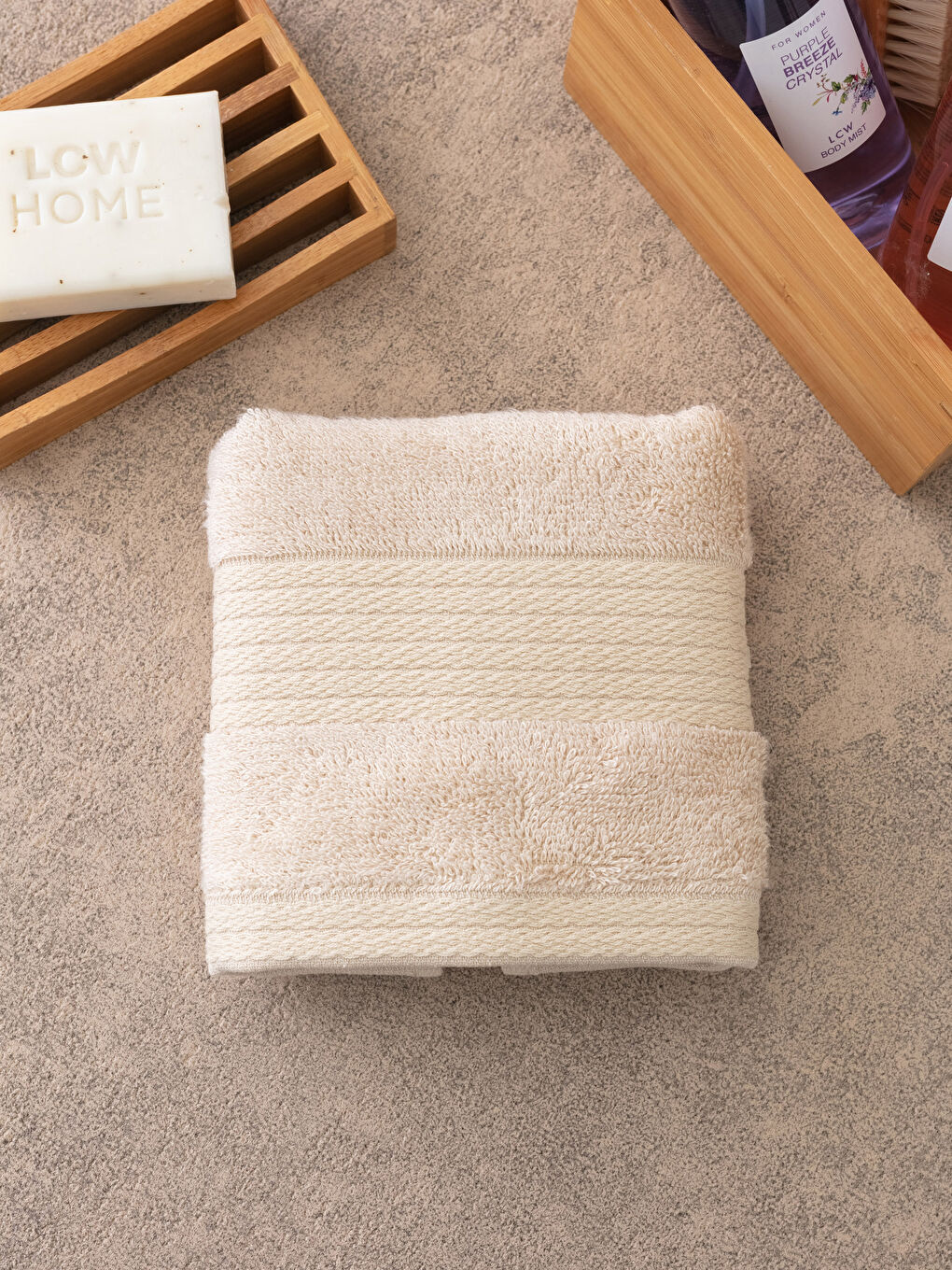 Serviette d'invité en bambou uni 30x50 cm-1