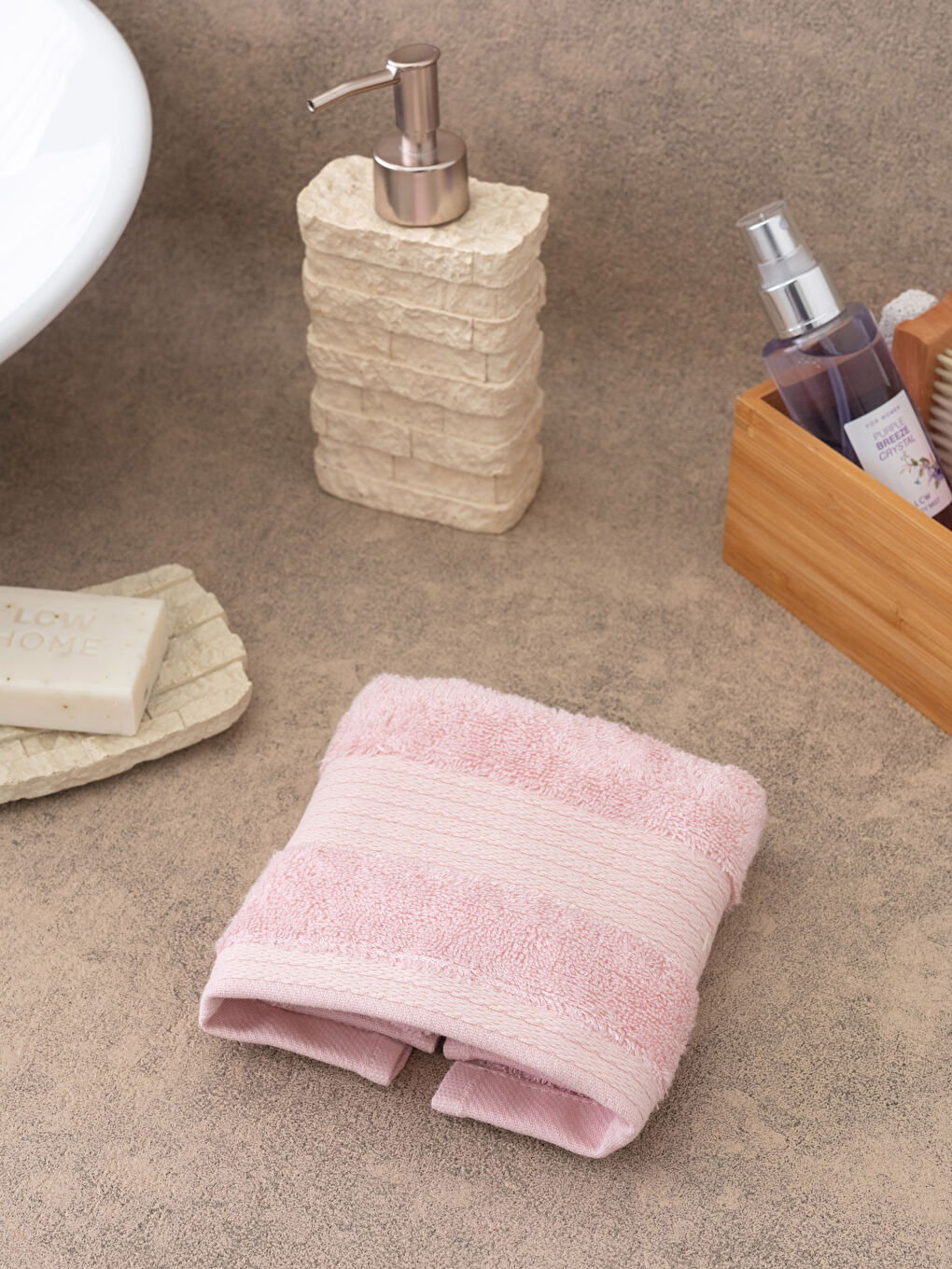 Serviette d'invité en bambou uni 30x50 cm