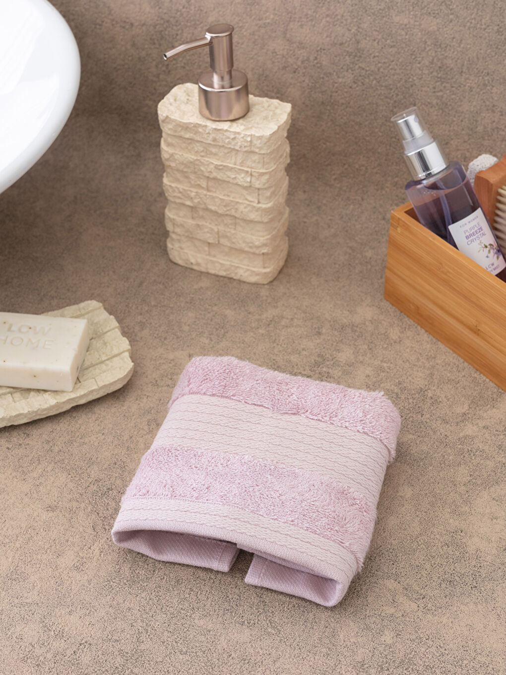 Serviette d'invité en bambou uni 30x50 cm