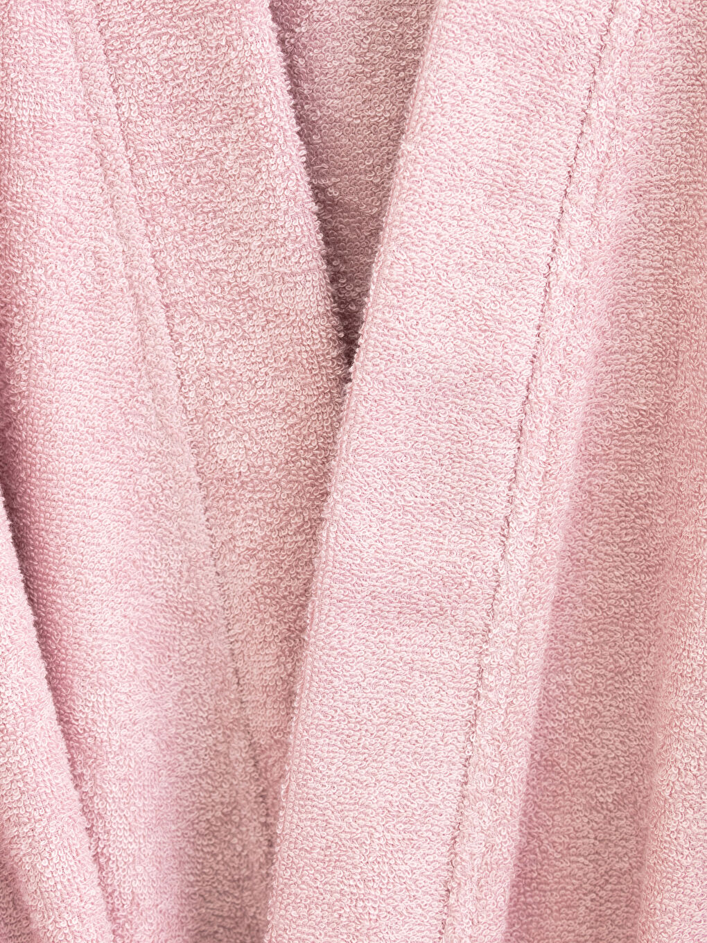 Lila Düz Uzun V Yaka Bambu Kadın Bornoz-2