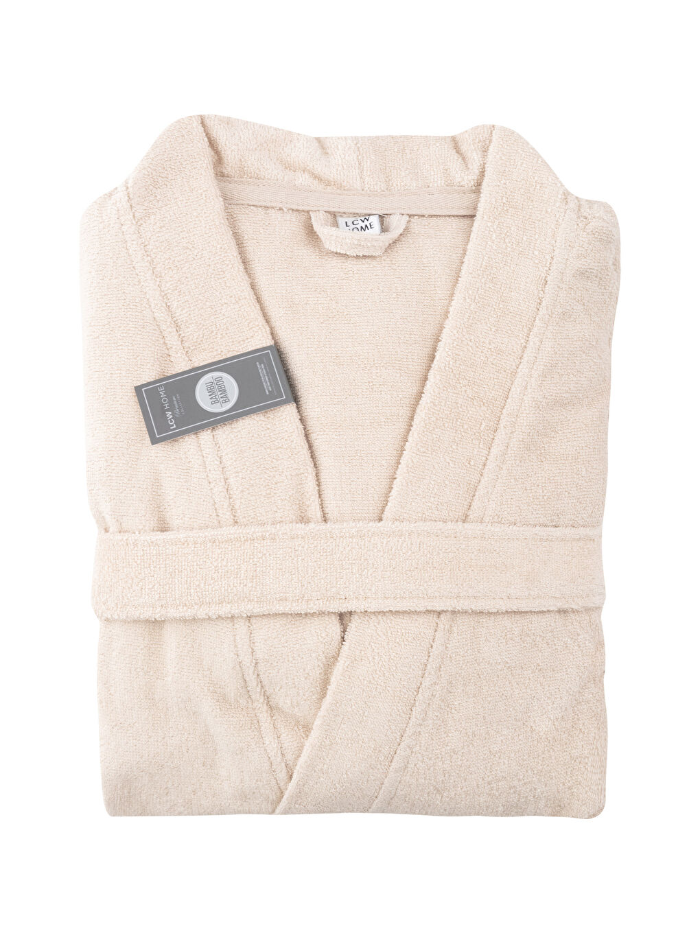 Однотонный Длинный Бамбуковый Халат с V-образным Вырезом для Мужчин-4