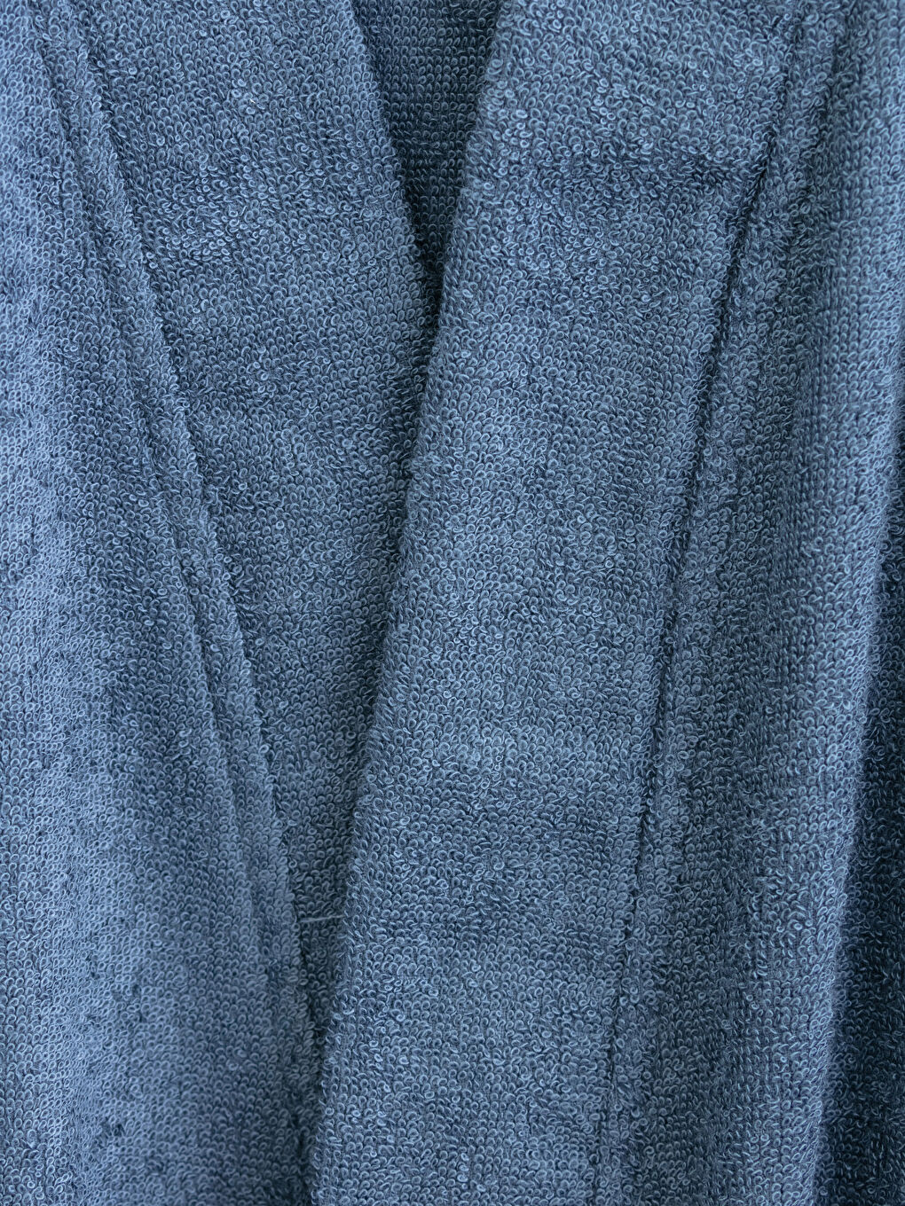 Halat de baie simplu lung cu decolteu în V din bambus pentru bărbați-2