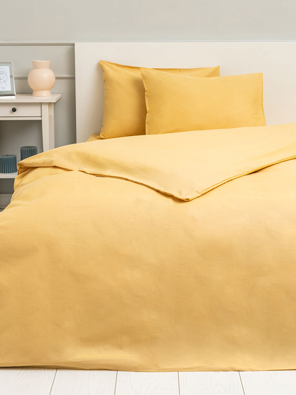 Double Plain Cotton Duvet Cover Set -S2FF07Z8-EDY