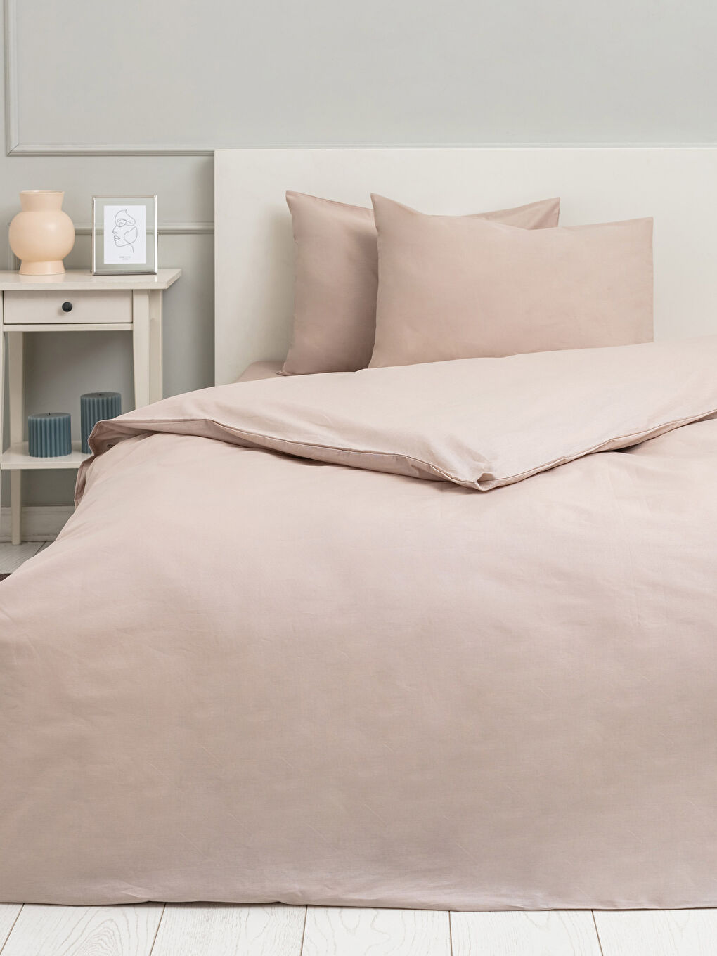 Double Plain Cotton Duvet Cover Set -S2FF07Z8-S3A