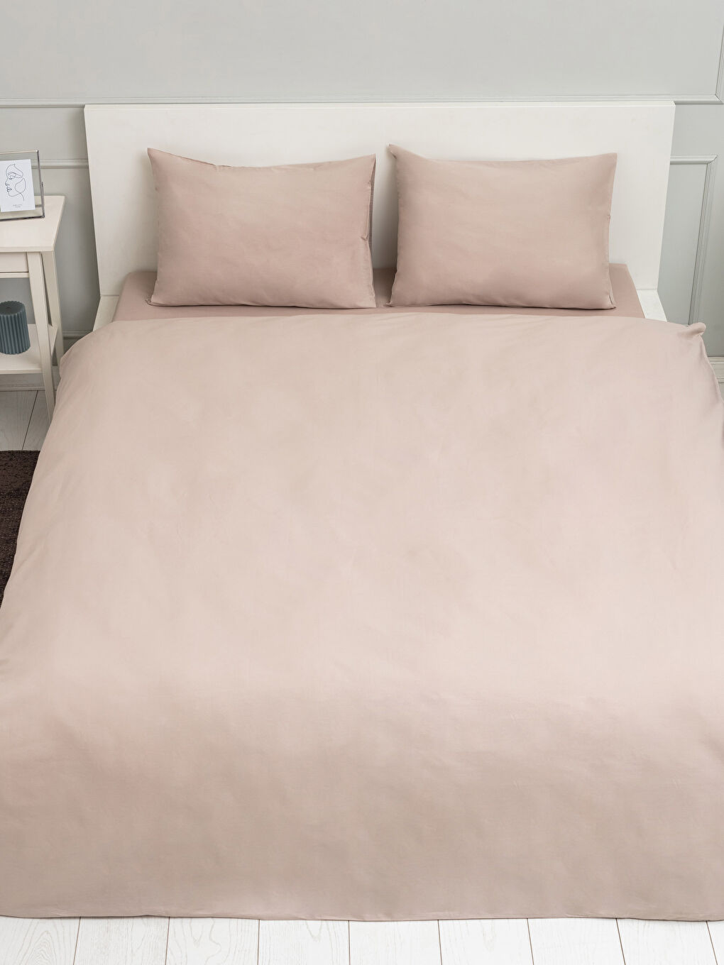Double Plain Cotton Duvet Cover Set -S2FF07Z8-S3A
