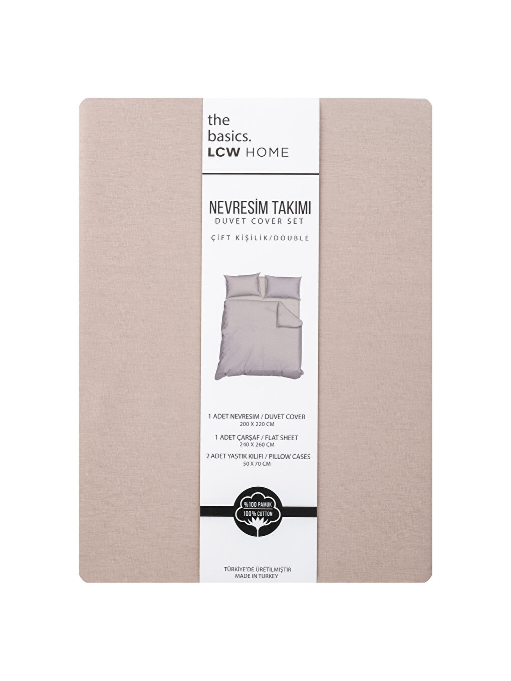 Double Plain Cotton Duvet Cover Set -S2FF07Z8-S3A