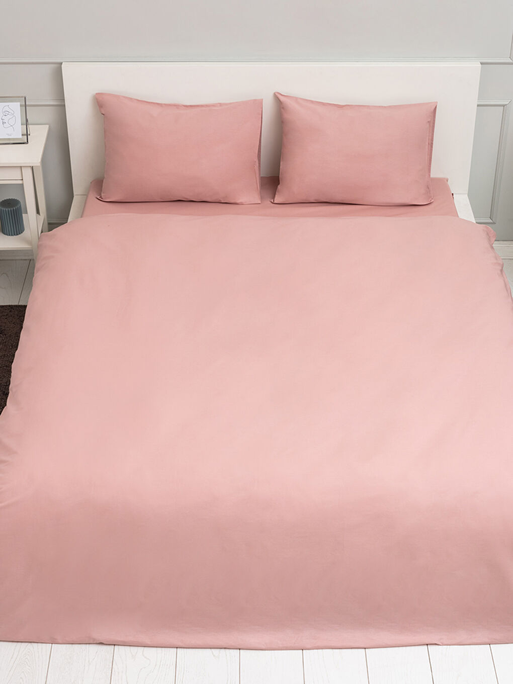 LCW HOME Double Plain Cotton Duvet Cover Set -S2FF07Z8-SAD