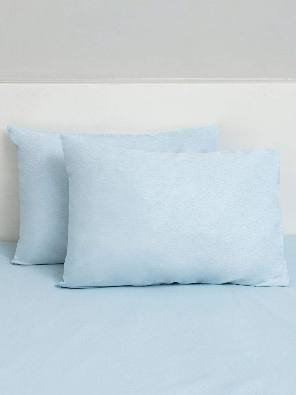 Mavi Çift Kişilik Düz Pamuklu Nevresim Takımı-2