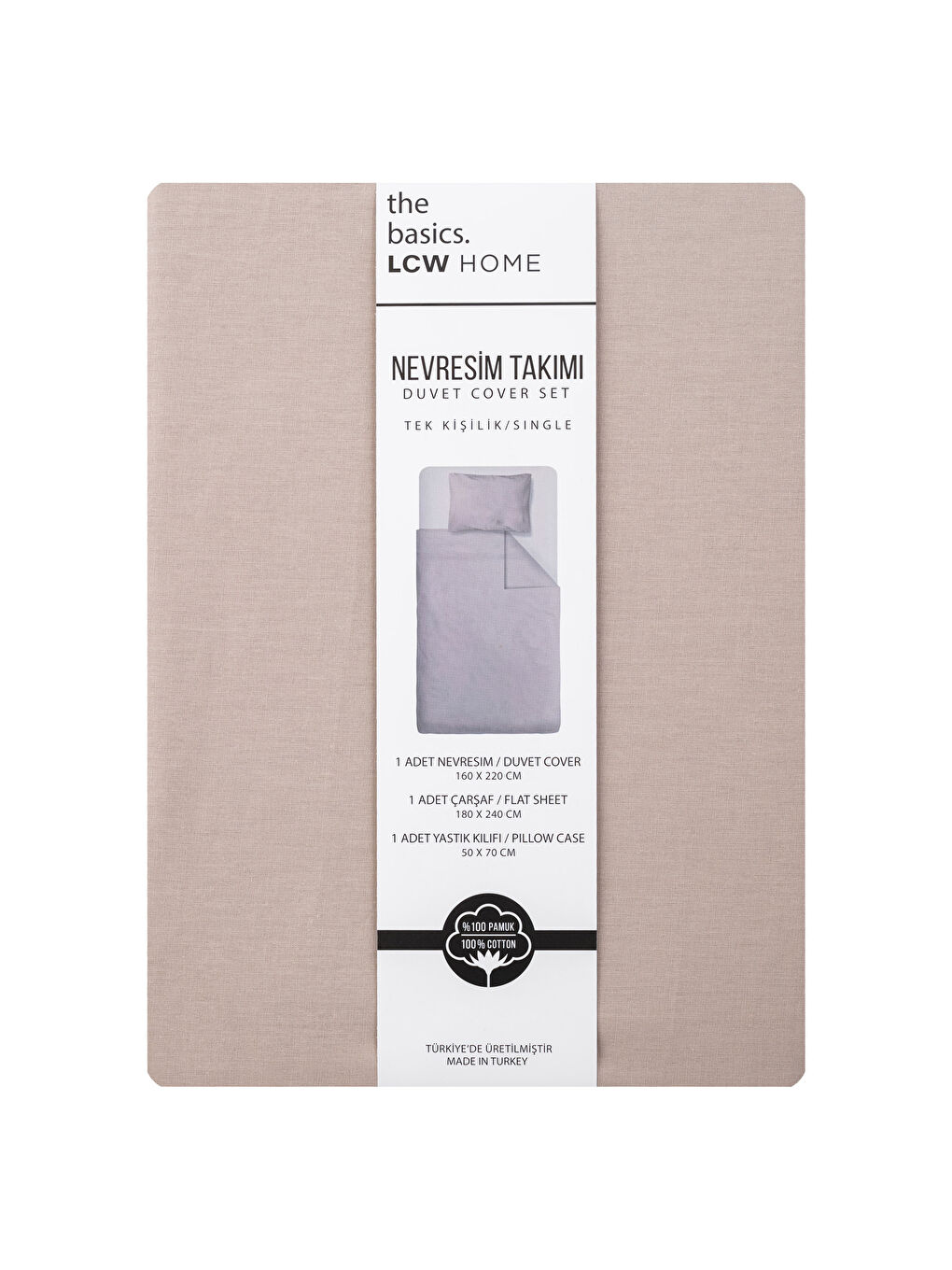 Single Plain Cotton Duvet Cover Set-6