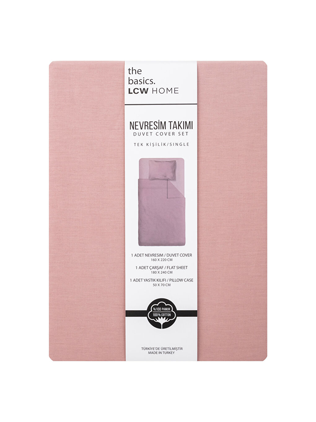 Single Plain Cotton Duvet Cover Set-6