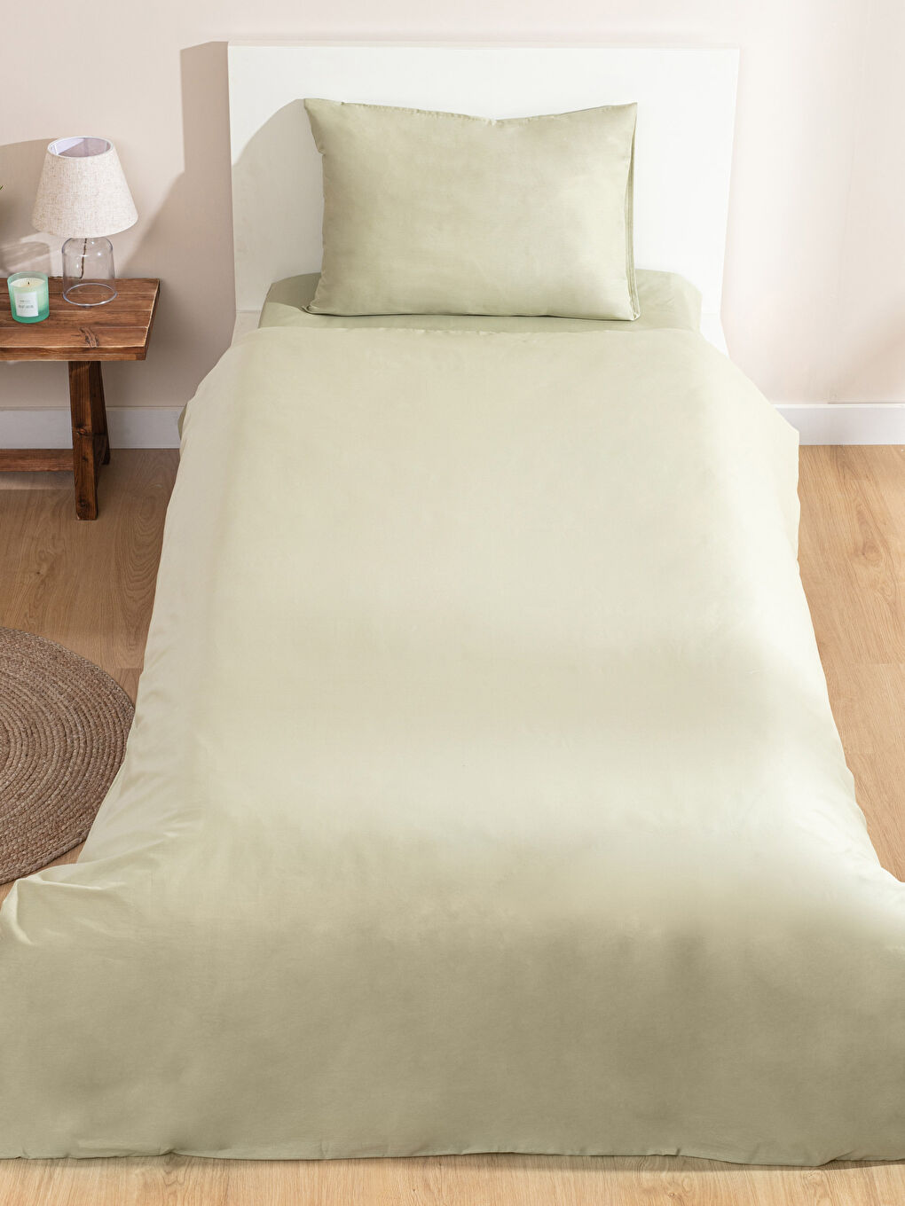 Single Plain Cotton Duvet Cover Set -S2FF09Z8-S3L