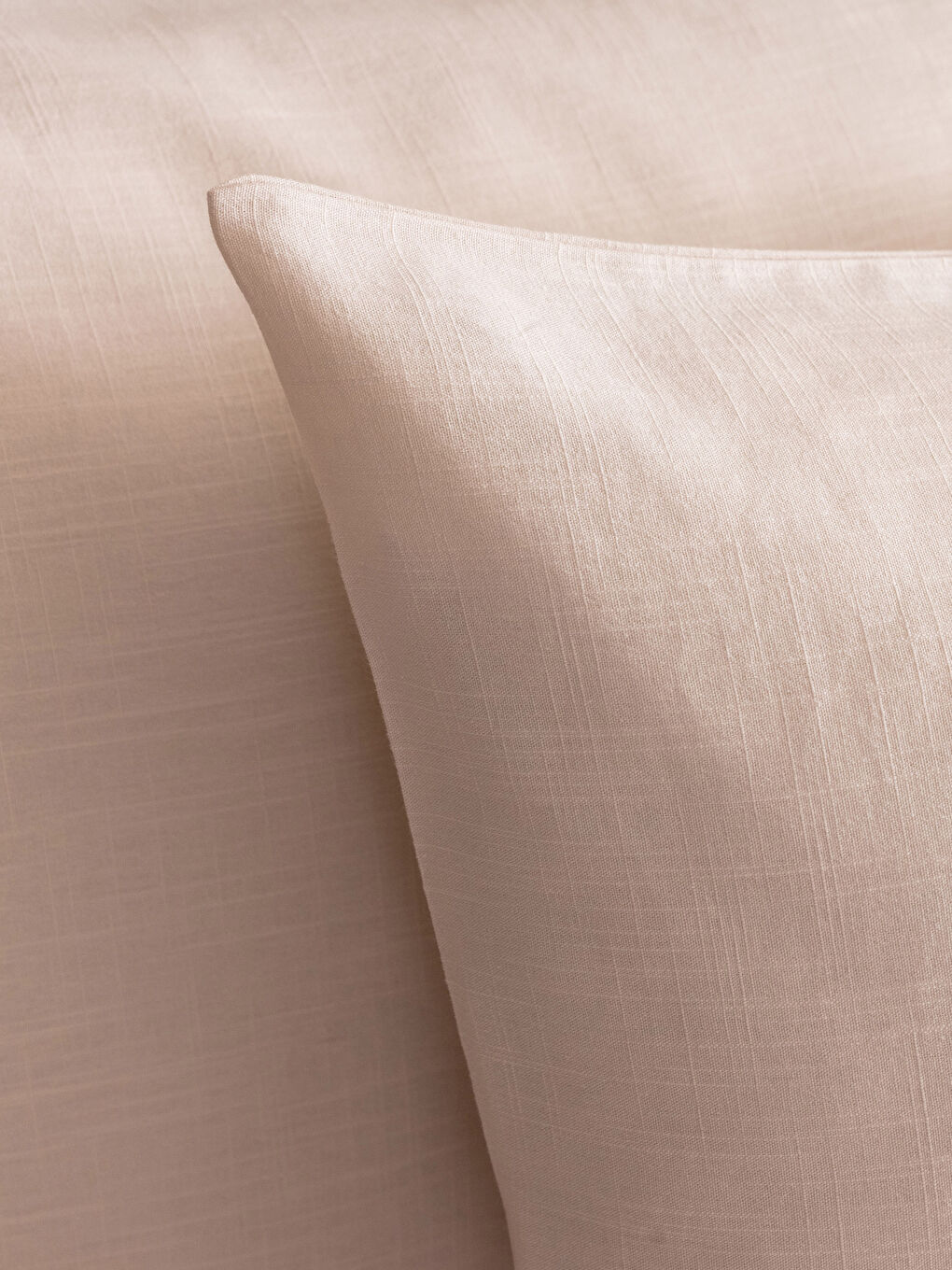 Plain Cotton Linen Look Double Duvet Cover Set -S2FF41Z8-CTF