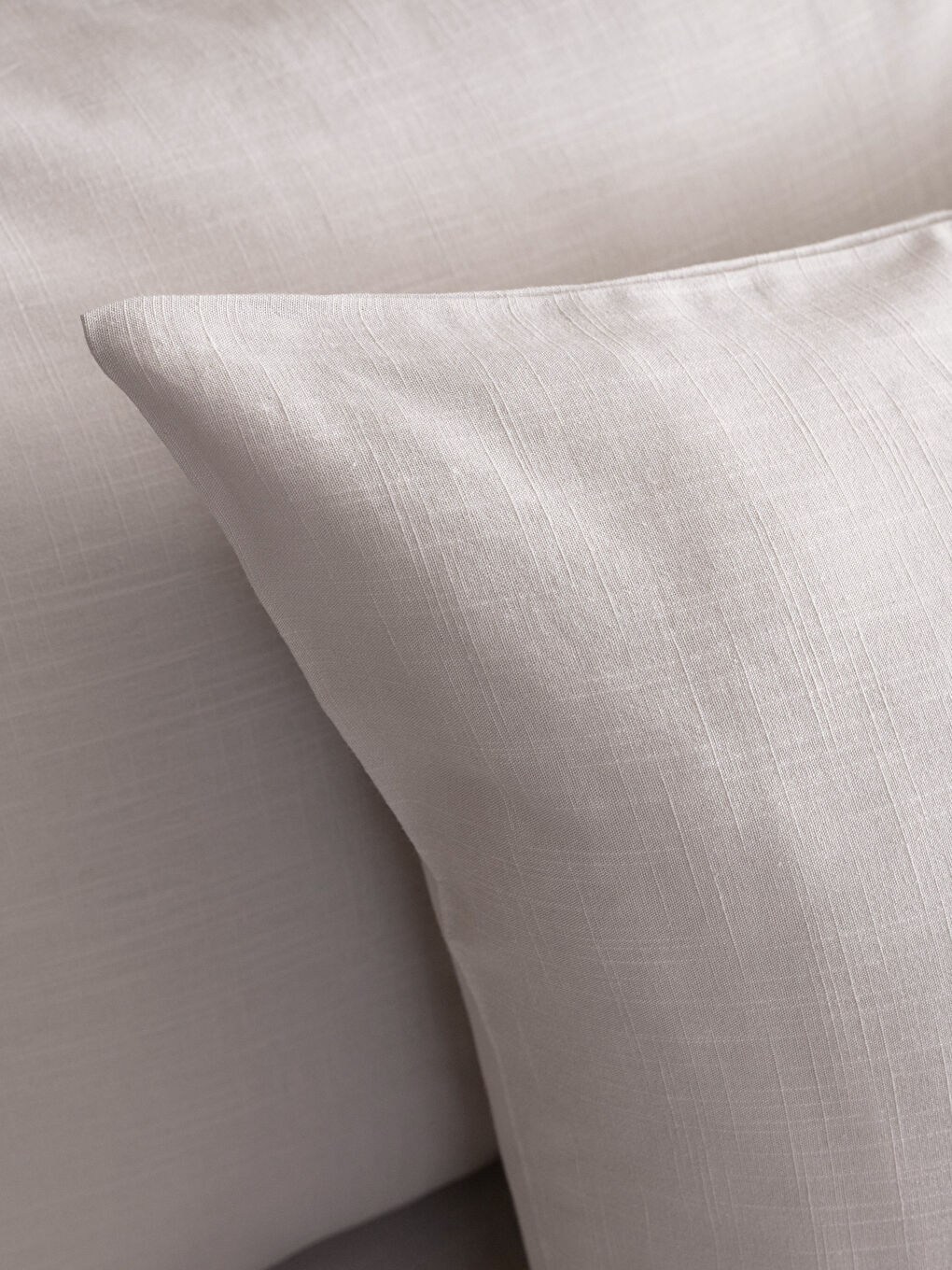 Antrasit Düz Pamuklu Keten Görünümlü Çift Kişilik Nevresim Takımı-3