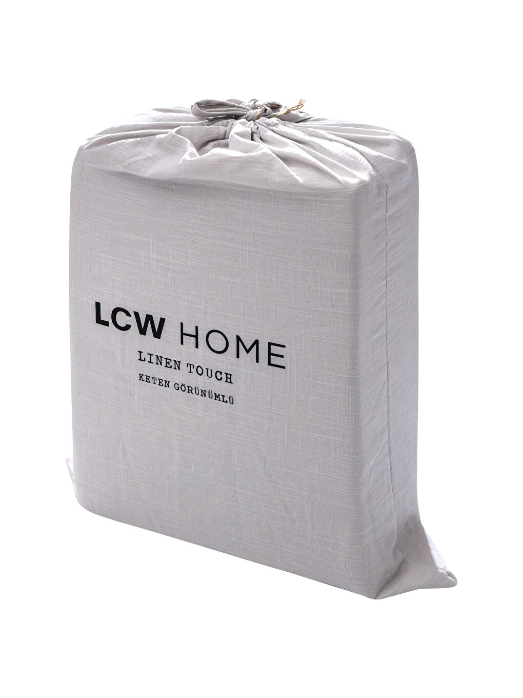 Antrasit Düz Pamuklu Keten Görünümlü Çift Kişilik Nevresim Takımı-7