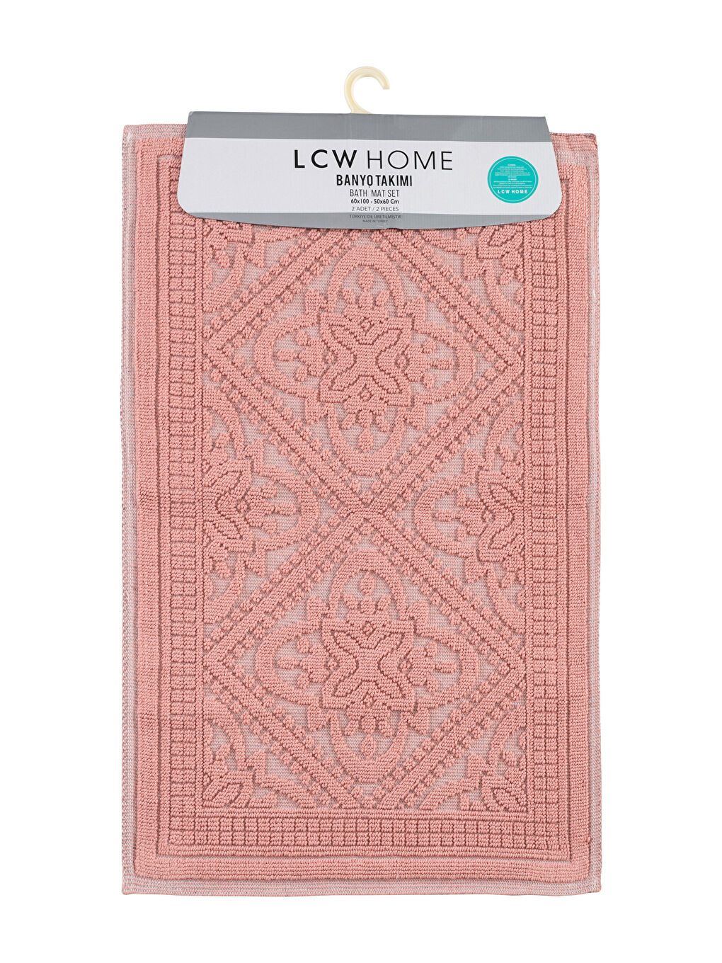 Cotton Patterned Bath Mat 2 Pieces-3