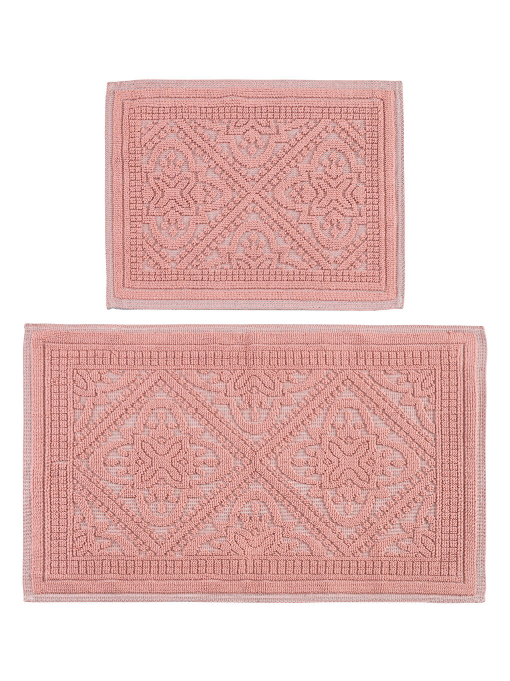Cotton Patterned Bath Mat 2 Pieces-4