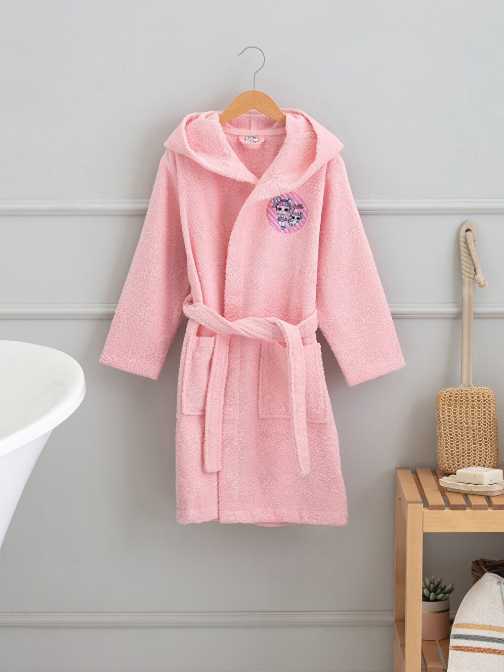 LOL Licensed Long Hooded Girl's Bathrobe
