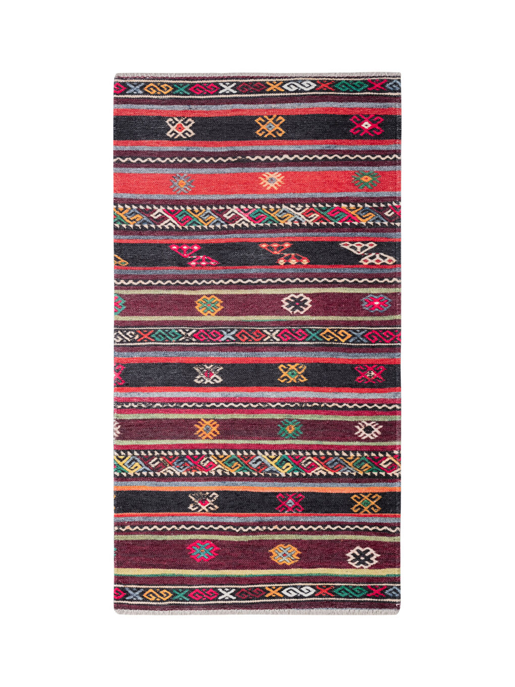 Karışık Etnik Desenli Halı 80x150 cm-3