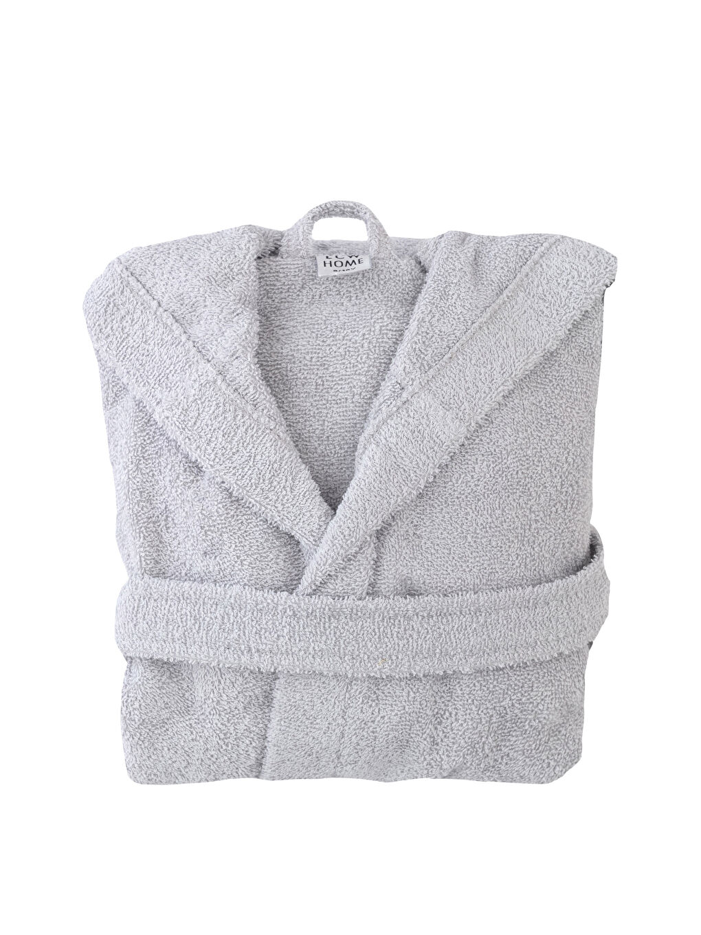 Gri Nakışlı Uzun Kapüşonlu Erkek Çocuk Bornoz-4