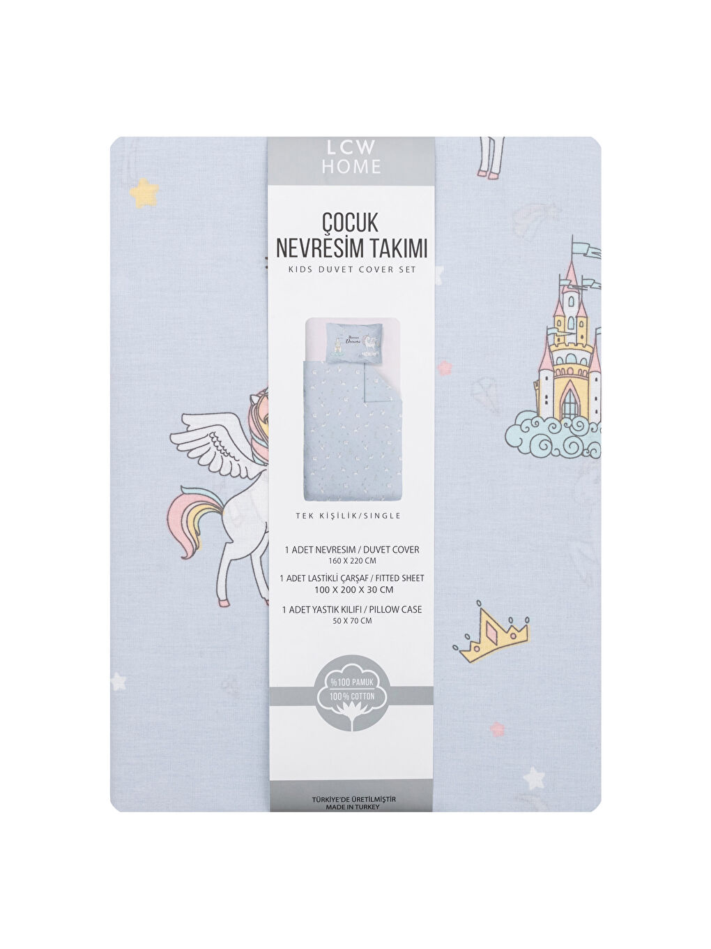 Karışık Desenli Pamuklu Çocuk Nevresim Takımı-7