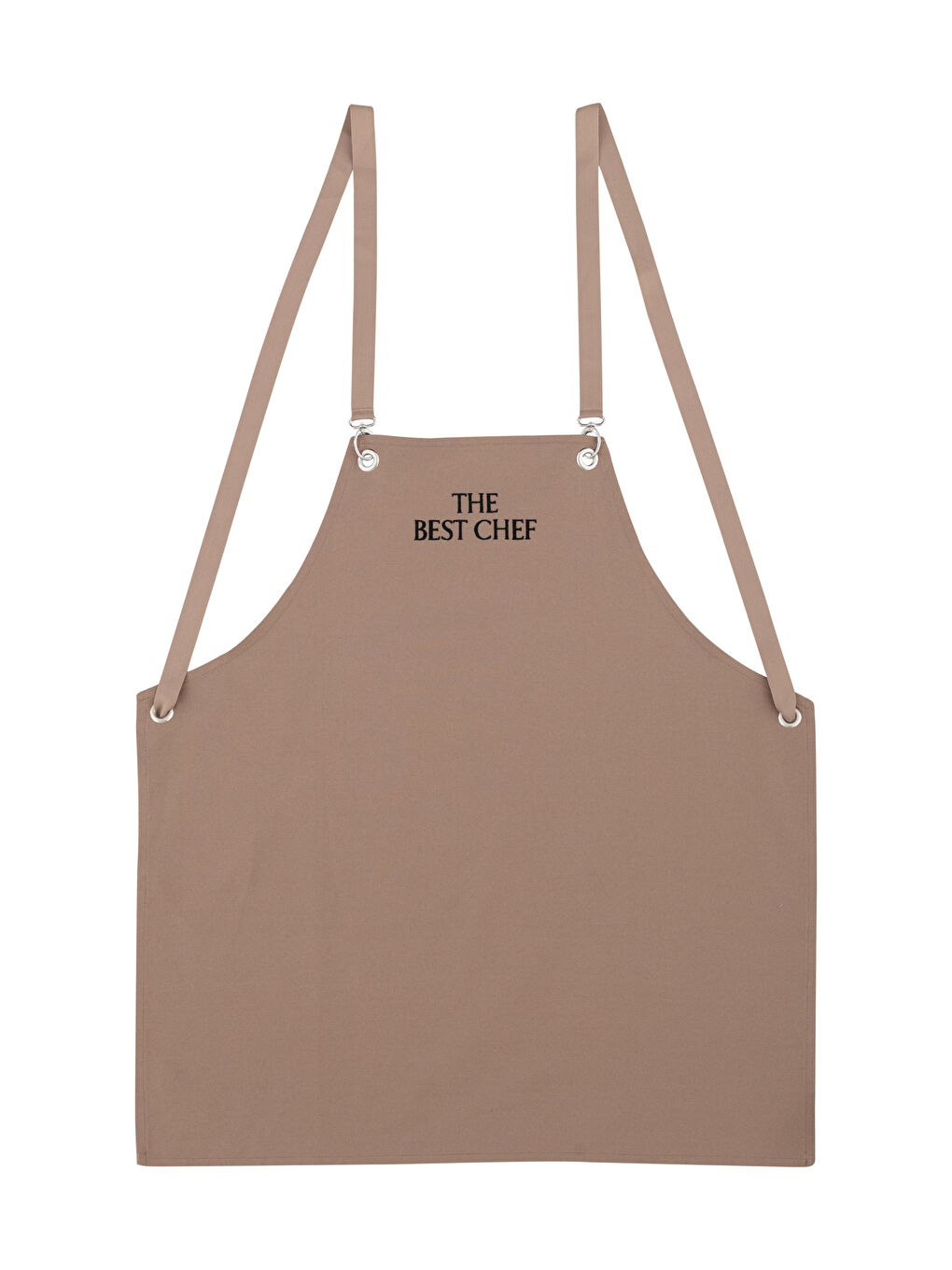 Bej Yazı Nakışlı Mutfak Önlüğü-4