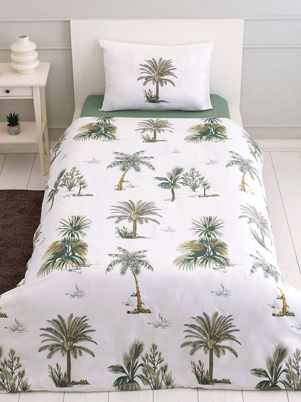 Karışık Çift Taraflı Pamuklu Baskılı Tek Kişilik Nevresim Takımı-3