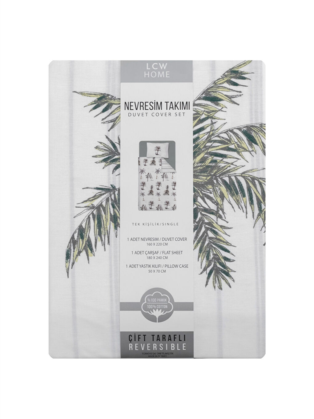 Karışık Çift Taraflı Pamuklu Baskılı Tek Kişilik Nevresim Takımı-7