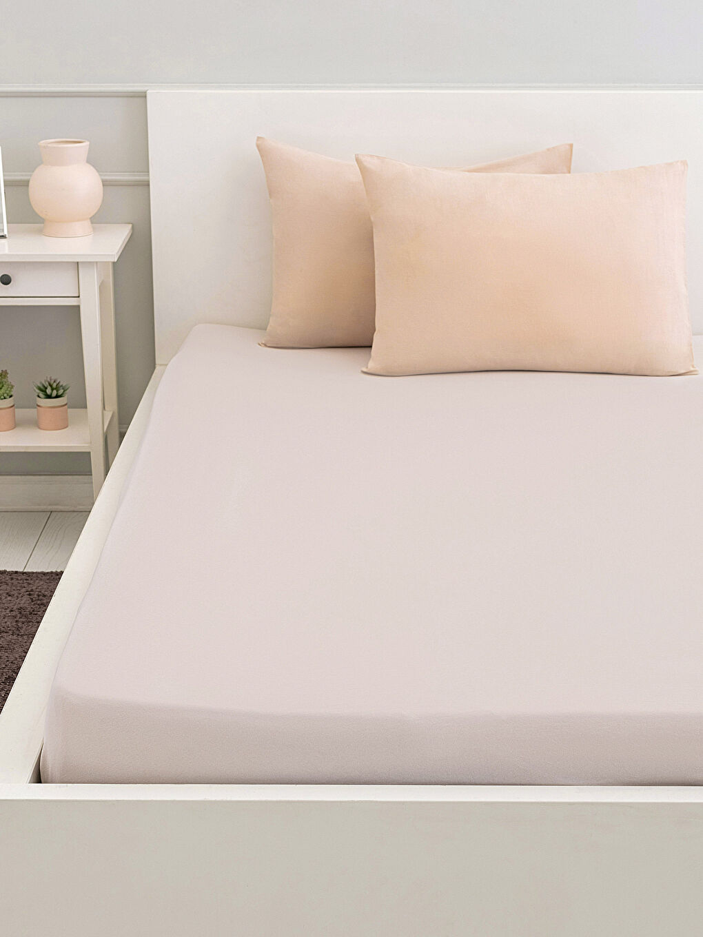 Double Cotton Elastic Bed Sheet 160x200x30 Cm