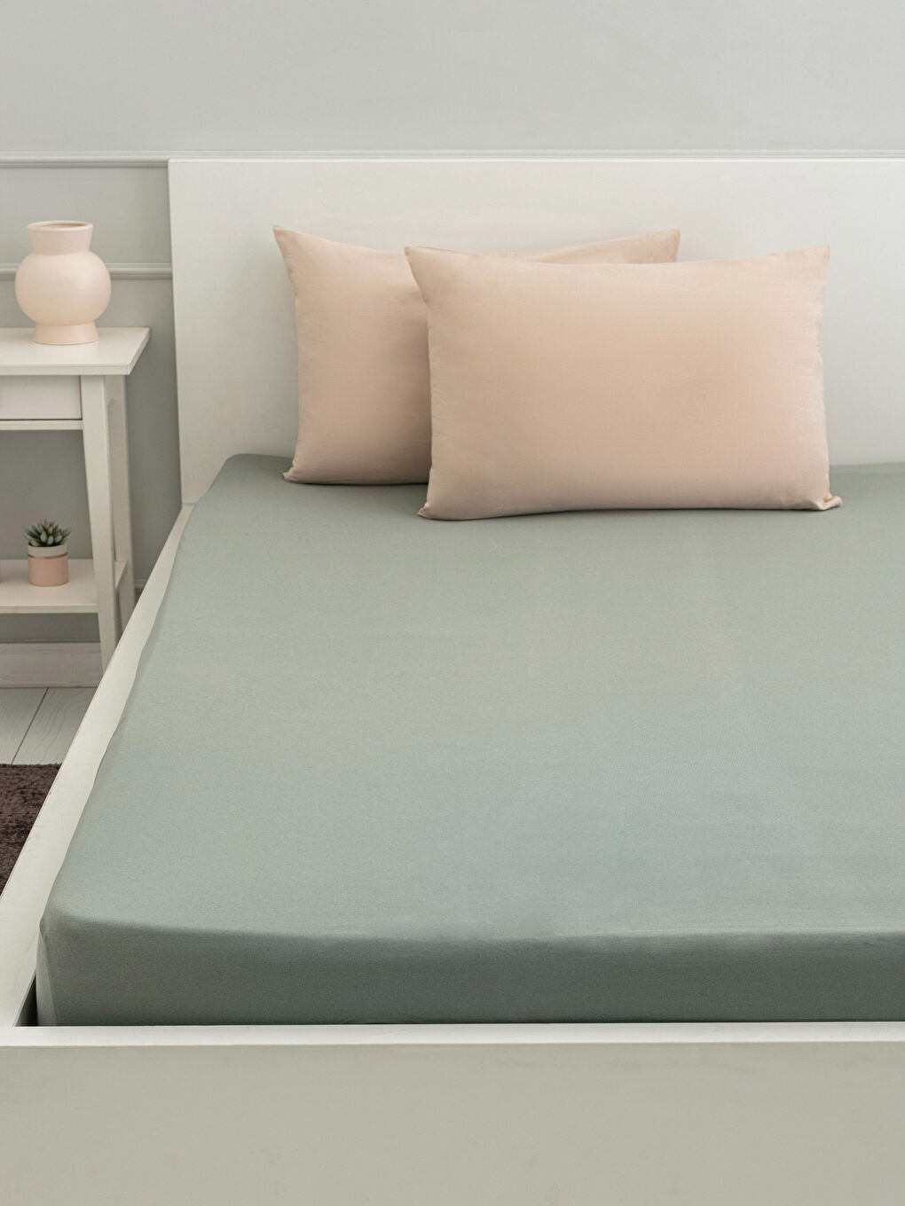 ملاية سرير قطن مطاط استك مزدوجة 160x200x30 سم