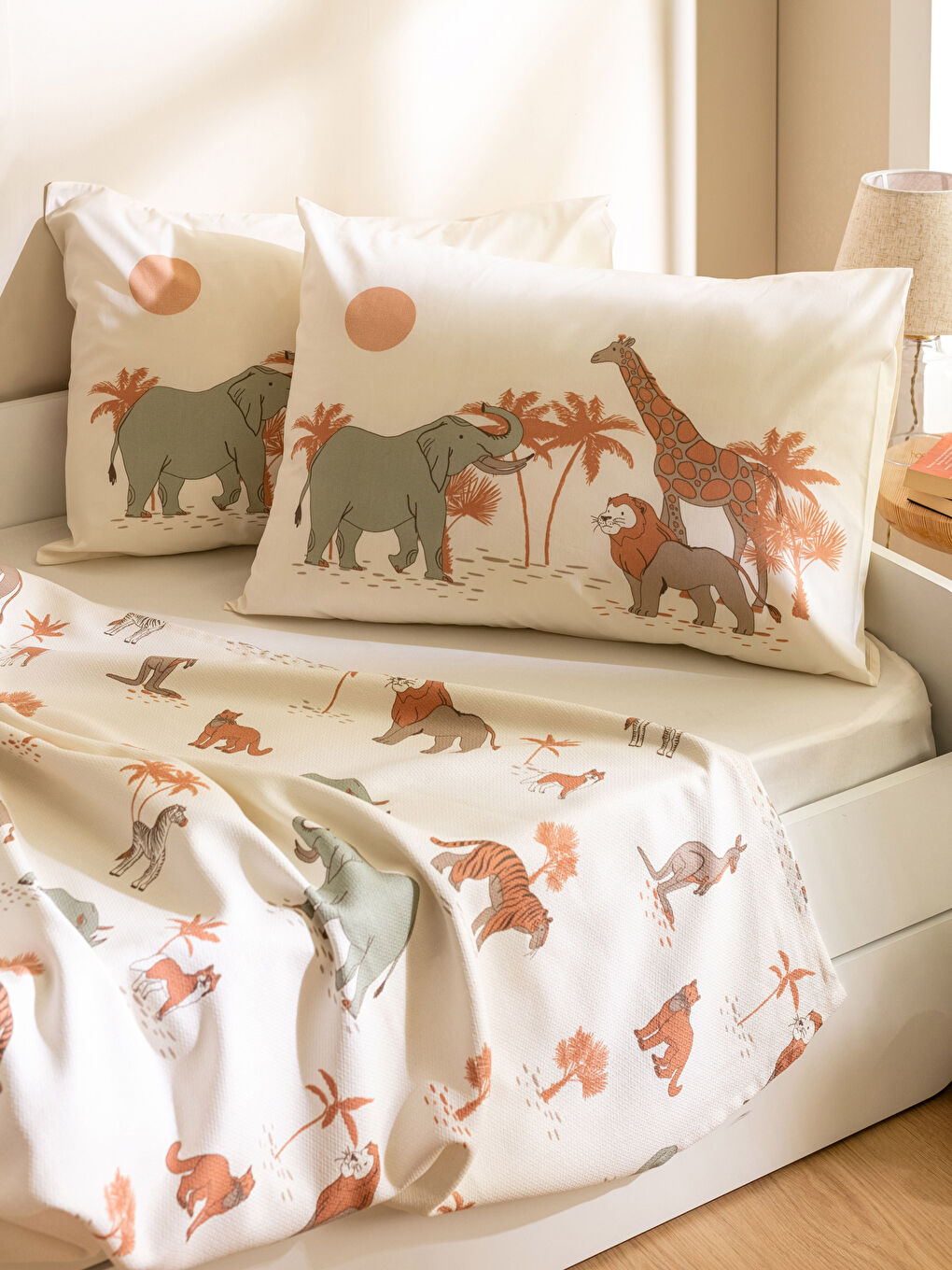 Taie d'oreiller en coton imprimé pour enfant Lot de 2 50x70 cm