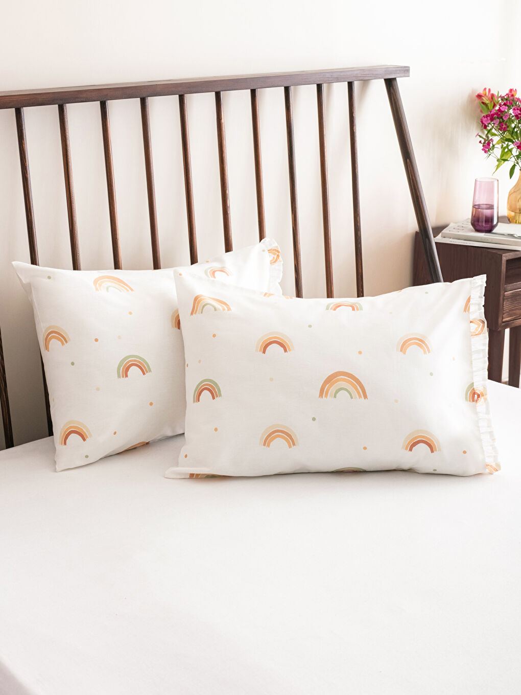 غطاء وسادة أطفال قطن مطبوع 2 قطعة 50x70 سم