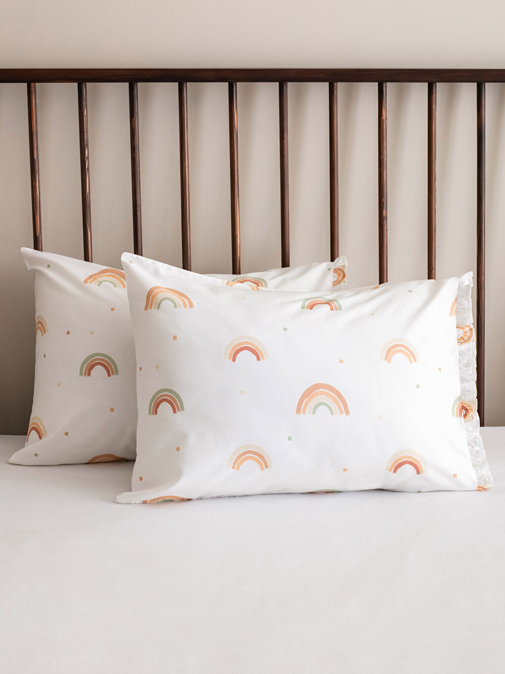 غطاء وسادة أطفال قطن مطبوع 2 قطعة 50x70 سم-1