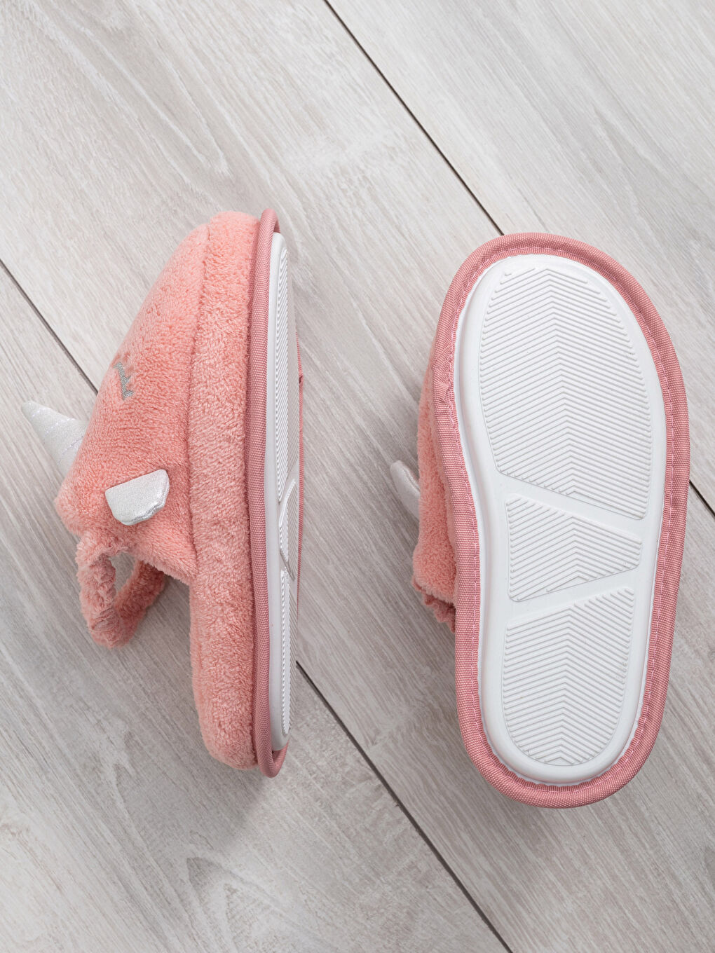 Embroidered Girls' Plush Home Slippers-1