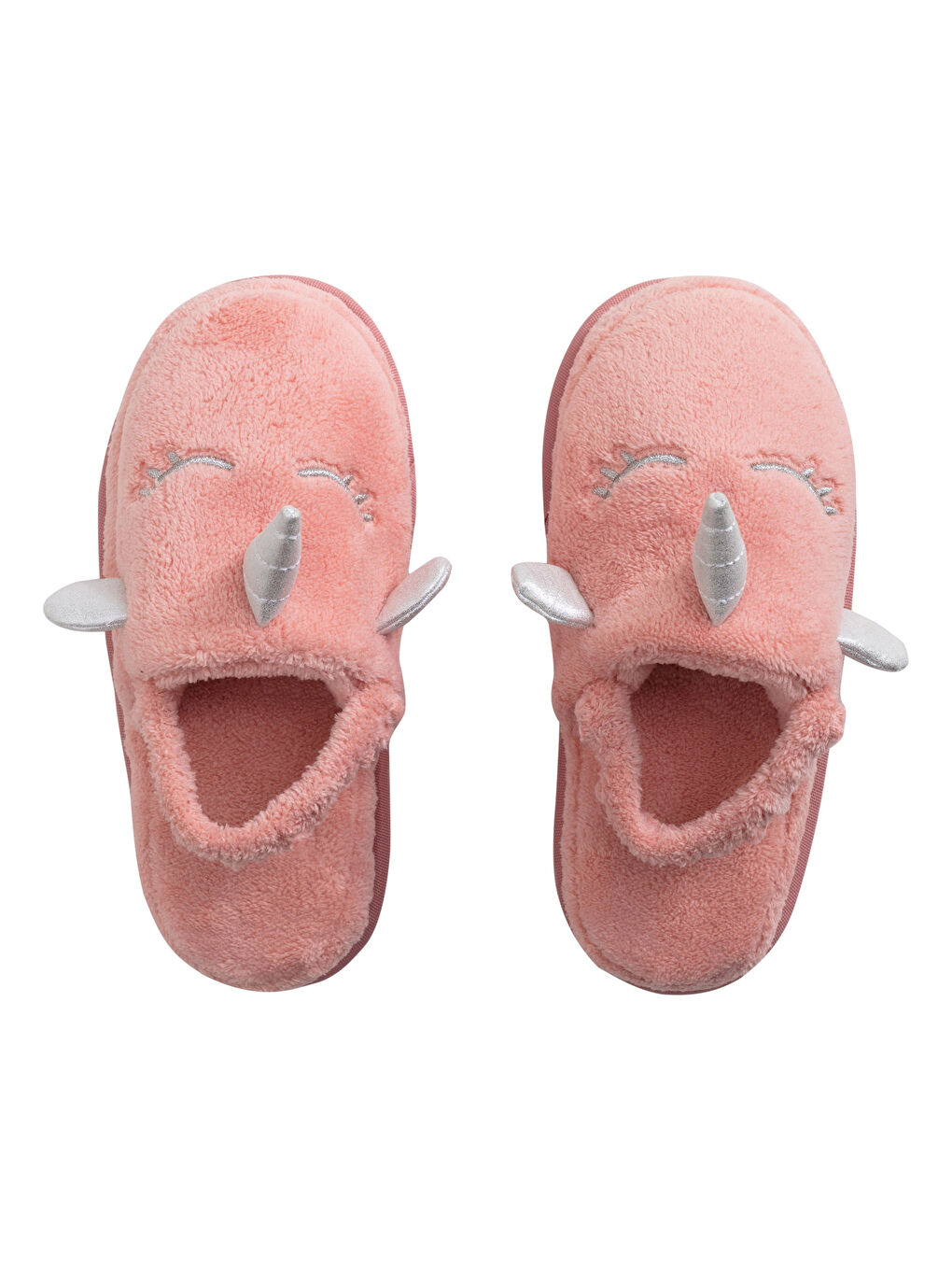 Embroidered Girls' Plush Home Slippers-4