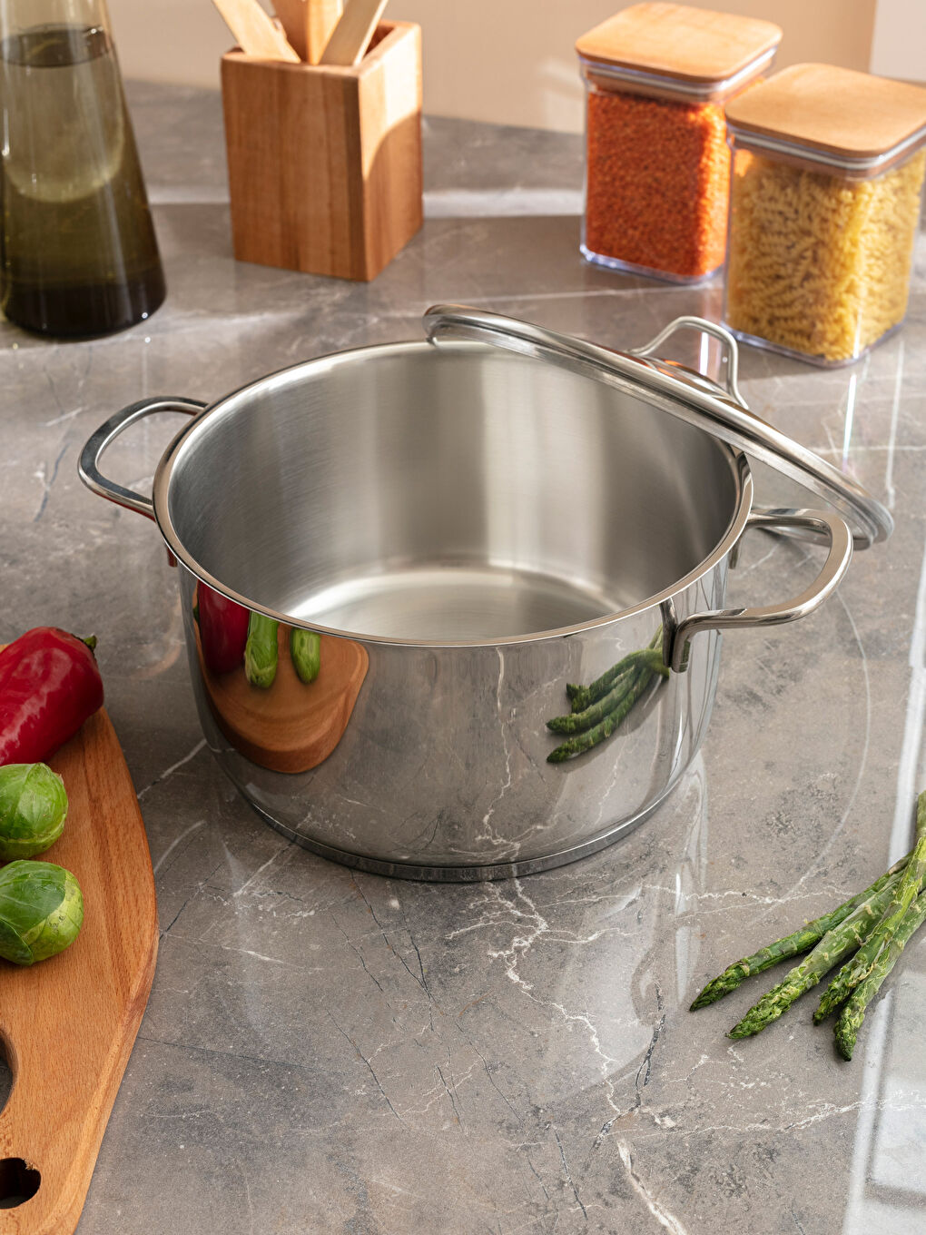 Metalik Düz Çelik Tencere 24 cm-2