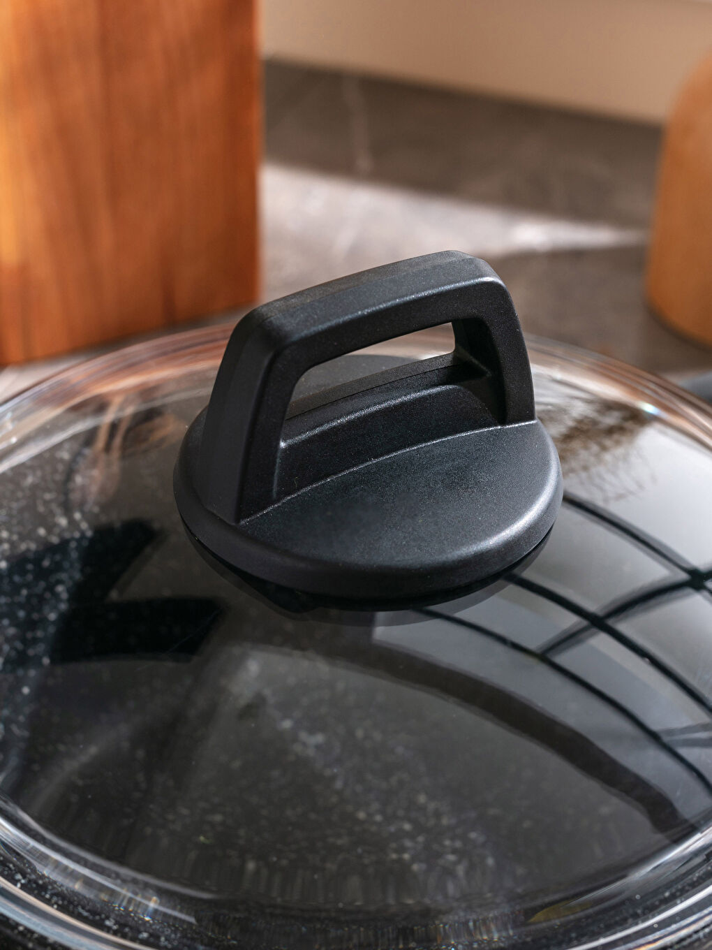 Granite Pot With Glass Lid 20 Cm-3