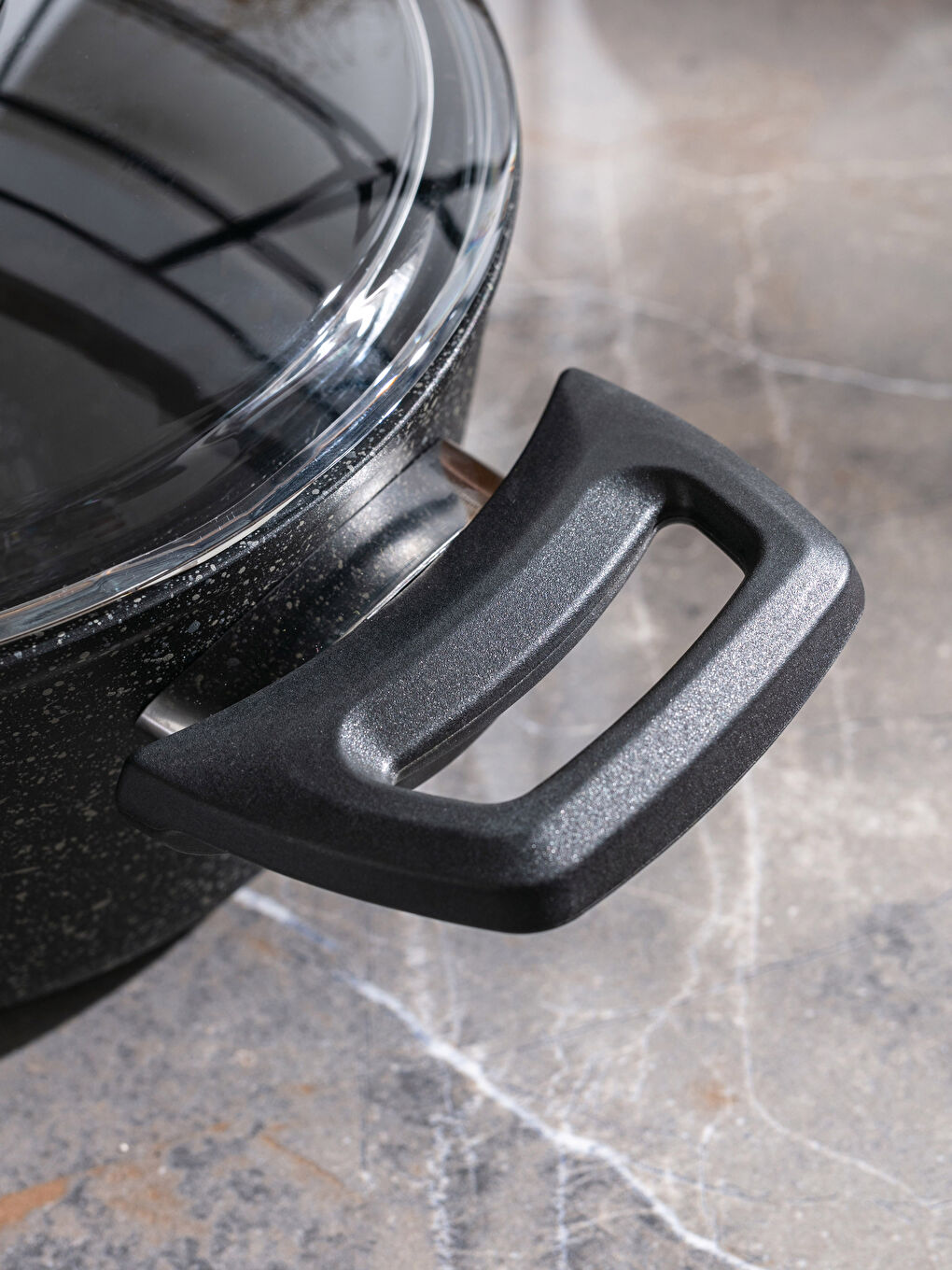 Granite Pot With Glass Lid 20 Cm-4