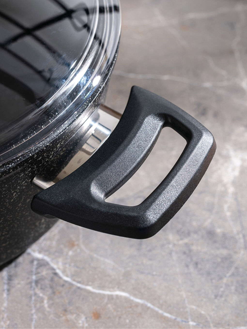 Casserole en Granit avec Couvercle en Verre 24 Cm-4