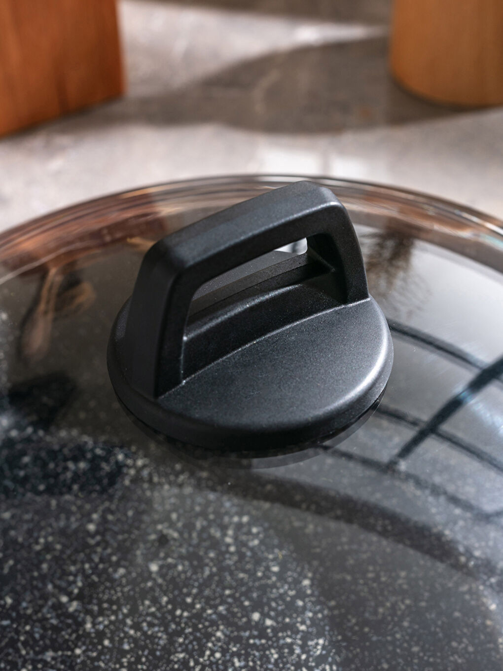 Casserole Profonde en Granit avec Couvercle en Verre 26 Cm-3