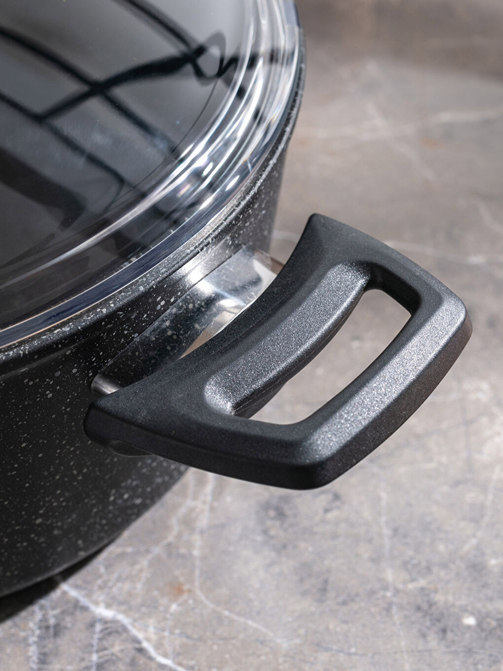 حلة جرانيت بغطاء زجاج 26 سم-4