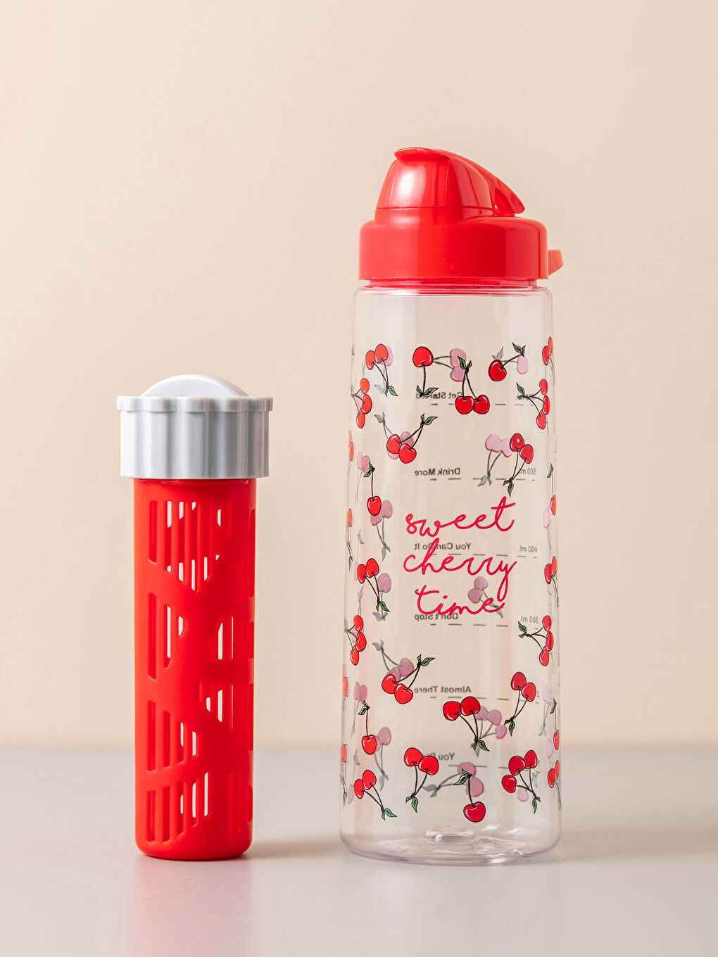 Karışık Kiraz Baskılı Kadın Detoks Matara 730 ml-2