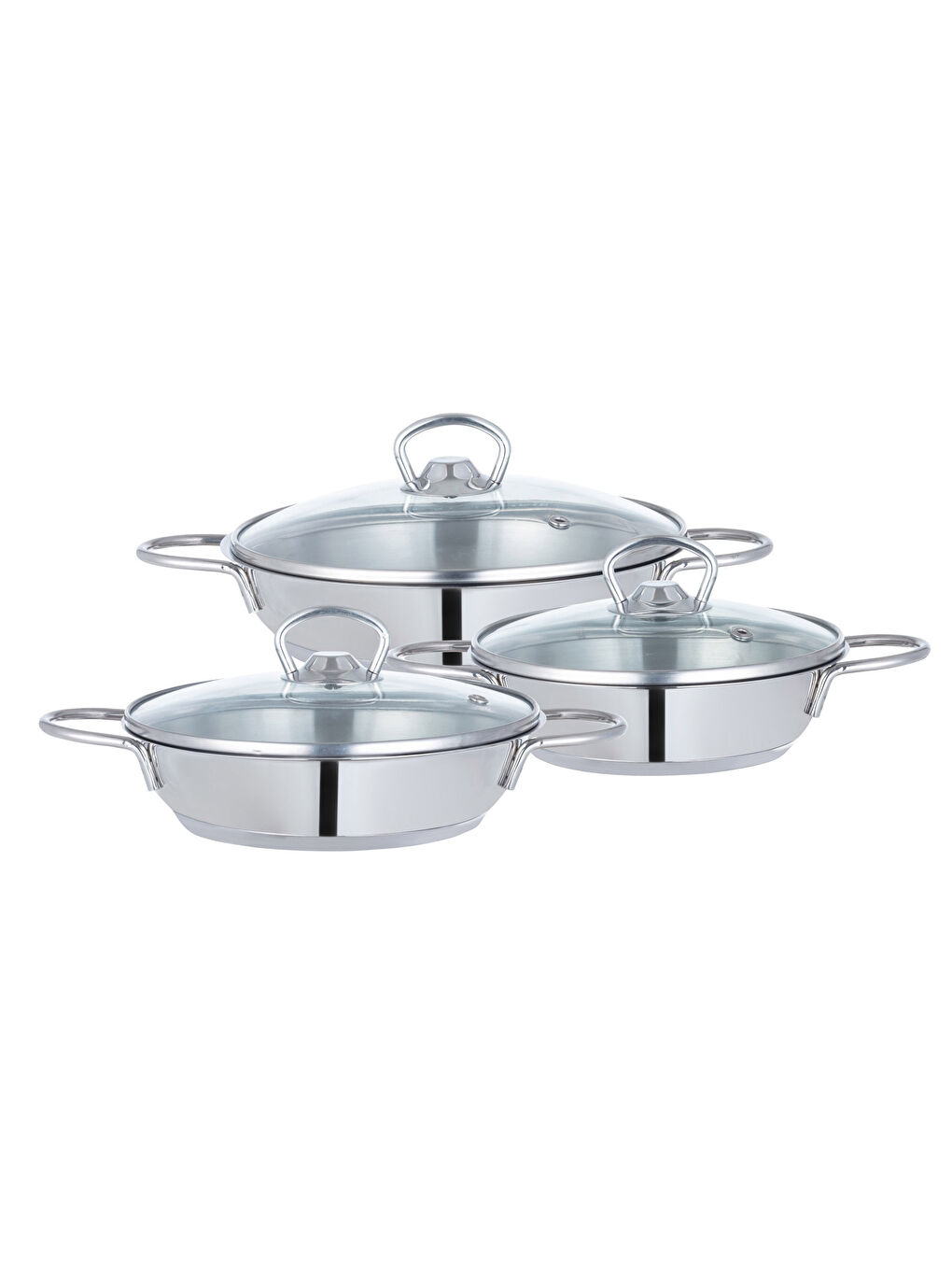 Metalik Çelik Sahan Seti 3'lü-6