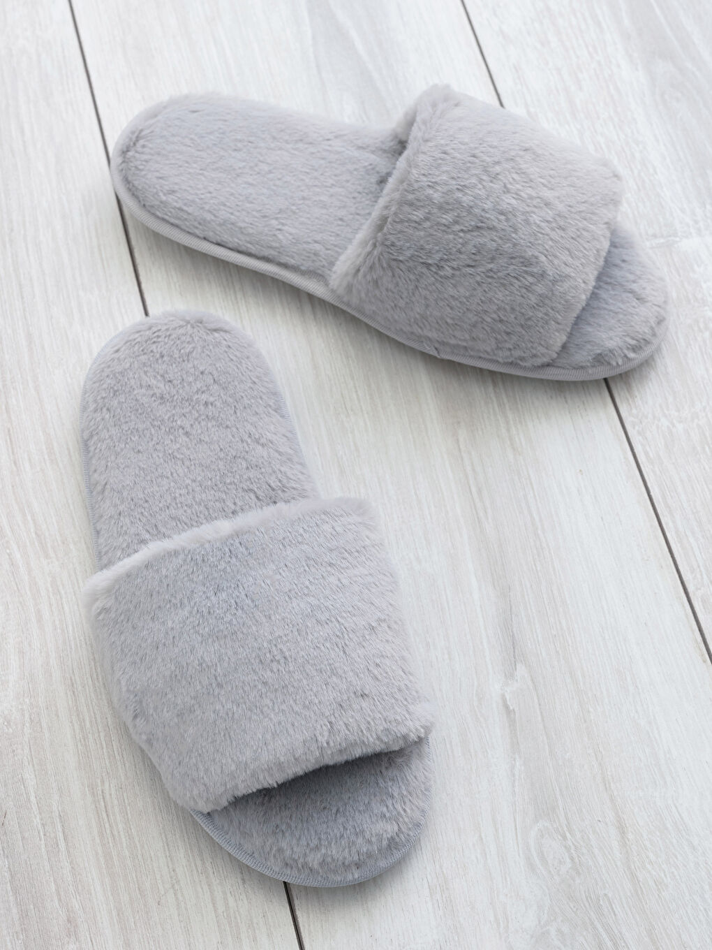 Single Band Plush Women's House Slippers