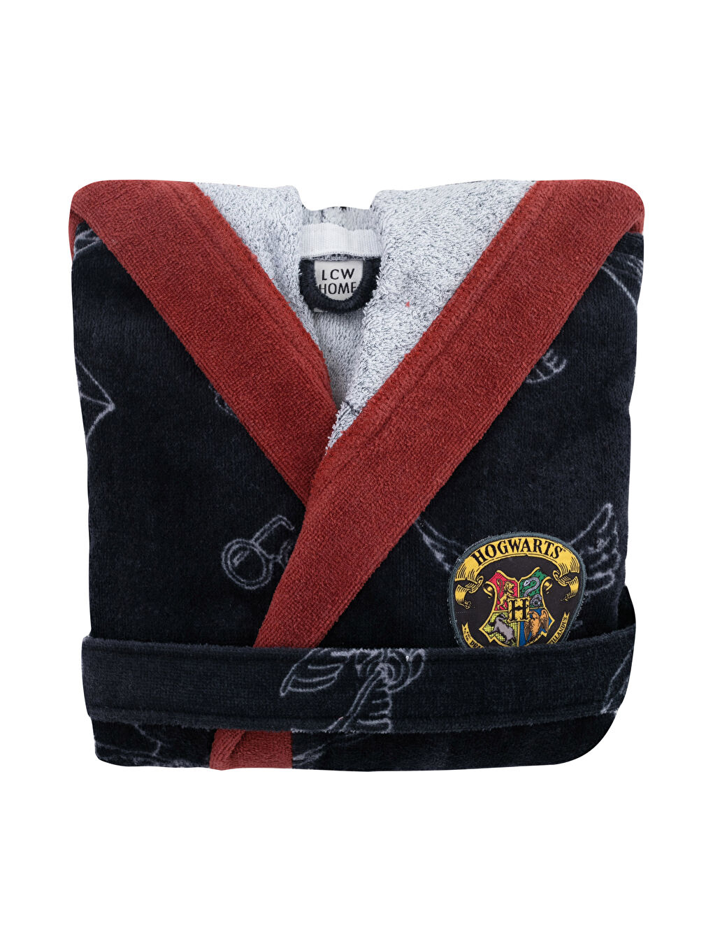 Harry Potter Licensed Velvet Long Hooded Boy's Bathrobe-4