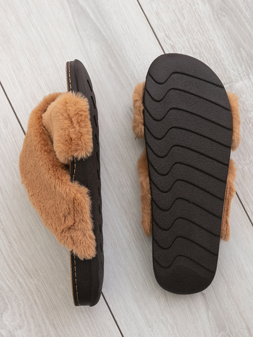 خف المنزل نساء باند متقاطع قطيفة-1